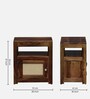 Albans Sheesham Wood Bedside Table In Provincial Teak Finish