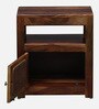 Albans Sheesham Wood Bedside Table In Provincial Teak Finish