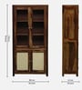 Albans Sheesham Wood Book Case in Provincial Teak Finish