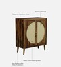 Albans Sheesham Wood Cabinet in Provincial Teak Finish