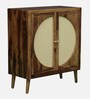Albans Sheesham Wood Cabinet in Provincial Teak Finish