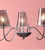 Albany Silver Glass Shaded Chandelier