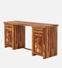 Albany Writing Table In Natural Teak Finish
