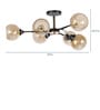 Albero Black Glass Chandelier