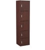 Albert File Cabinet in Cherry Brown & Walnut Finish