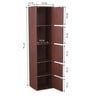 Albert File Cabinet in Cherry Brown & Walnut Finish