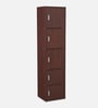 Albert File Cabinet in Cherry Brown & Walnut Finish