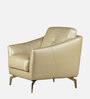 Albert Leather 1 Seater Sofa In Beige Colour