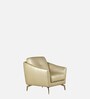 Albert Leather 1 Seater Sofa In Beige Colour