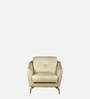 Albert Leather 1 Seater Sofa In Beige Colour