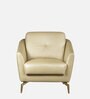 Albert Leather 1 Seater Sofa In Beige Colour