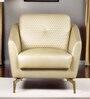 Albert Leather 1 Seater Sofa In Beige Colour