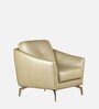 Albert Leather 1 Seater Sofa In Beige Colour