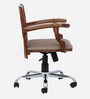 Alberta Solid Wood Ergonomic Chair in Scratch Resistant Rustic Teak Finish