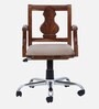 Alberta Solid Wood Ergonomic Chair in Scratch Resistant Rustic Teak Finish
