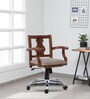 Alberta Solid Wood Ergonomic Chair in Scratch Resistant Rustic Teak Finish Alberta Solid Wood Ergonomic Chair in Scratch Resistant Rustic Teak Finish