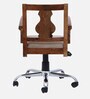 Alberta Solid Wood Ergonomic Chair in Scratch Resistant Rustic Teak Finish Alberta Solid Wood Ergonomic Chair in Scratch Resistant Rustic Teak Finish