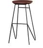 Alberto Solid Wood Bar Stool In Premium Acacia Finish