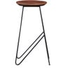 Alberto Solid Wood Bar Stool In Premium Acacia Finish