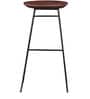Alberto Solid Wood Bar Stool In Premium Acacia Finish