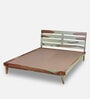 Albin Queen Size Bed In Vintage Green Colour