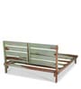 Albin Queen Size Bed In Vintage Green Colour