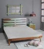 Albin Queen Size Bed In Vintage Green Colour