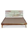Albin Queen Size Bed In Vintage Green Colour