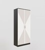 Albite 2 Door Wardrobe In Black & White Finish