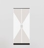 Albite 2 Door Wardrobe In Black & White Finish