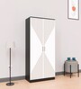 Albite 2 Door Wardrobe In Black & White Finish