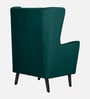 Alcalde Velvet Wing Chair In Teal Blue Colour