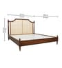 Alchemy Cane King Size Bed In Teak  Finish