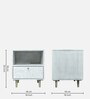 Alchemy Solid Wood Bedside Table in Off White Colour