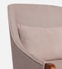 Alcon Solid Wood Low Back Lounge Chair in Off White Colour