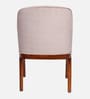 Alcon Solid Wood Low Back Lounge Chair in Off White Colour
