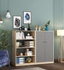 Alcott Bookshelf In Beige Teak and Grey Finish
