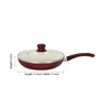 Ceramic Coating Fry Pan with Lid,10.2 Inch