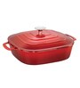 6.7 Ltr Cast Iron Non-Stick Square Cooking Pot with Lid