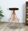 Aldan Metal Bar Stool In Copper Finish
