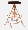 Aldan Metal Bar Stool In Copper Finish