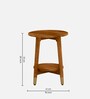 Alder Solid Wood End Table In Scratch Resistant Rustic Teak Finish