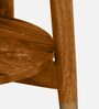 Alder Solid Wood End Table In Scratch Resistant Rustic Teak Finish