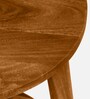 Alder Solid Wood End Table In Scratch Resistant Rustic Teak Finish