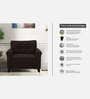 Aldrin Fabric 1 Seater Sofa In Mahogany Colour