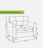 Aldrin Fabric 1 Seater Sofa In Mahogany Colour