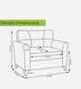 Aldrin Fabric 1 Seater Sofa In Mulberry Colour