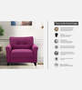 Aldrin Fabric 1 Seater Sofa In Mulberry Colour
