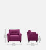 Aldrin Fabric 1 Seater Sofa In Mulberry Colour