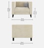 Alejandro Velvet 1 Seater Sofa In Bone White Colour